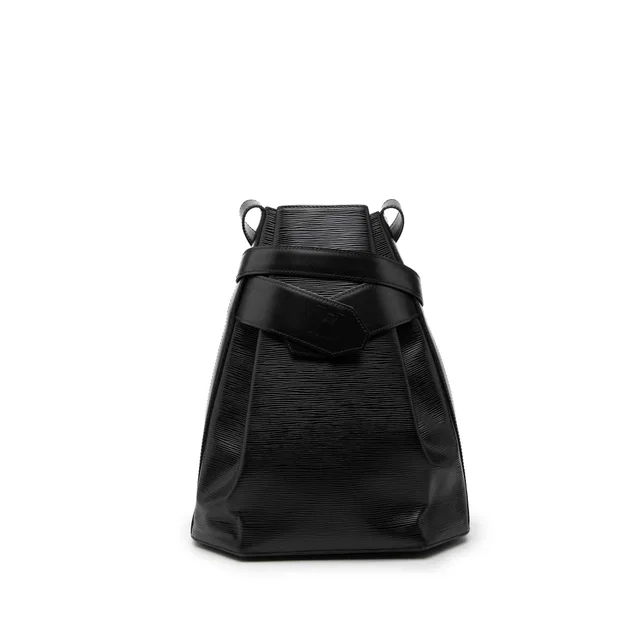 Black Louis Vuitton Epi Sac D Epaule GM Bucket Bag in Black Leather from Designer Revival