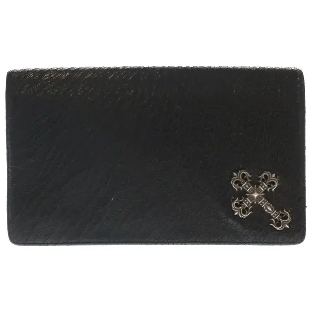 Chrome Hearts Filig Cross Black Leather Clutch in multicolor Leather from Grailed