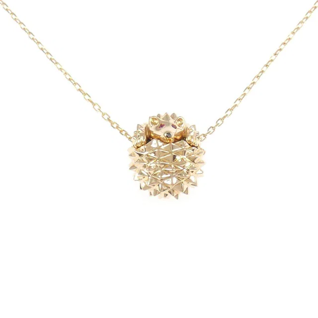 Boucheron Ellipse Au750 Pink Gold Ruby Diamond Necklace in Pink from LuxUness