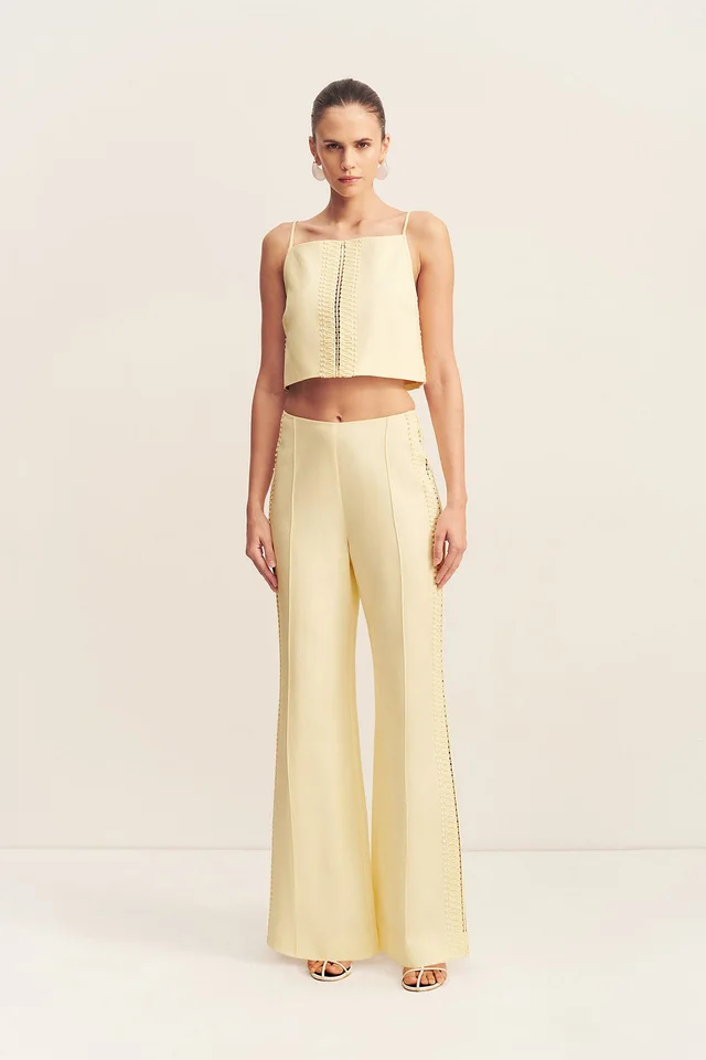 Shona Joy WRIGHT LACE LINEN BLEND CROPPED CAMI from Shona Joy, photo 1 of 1