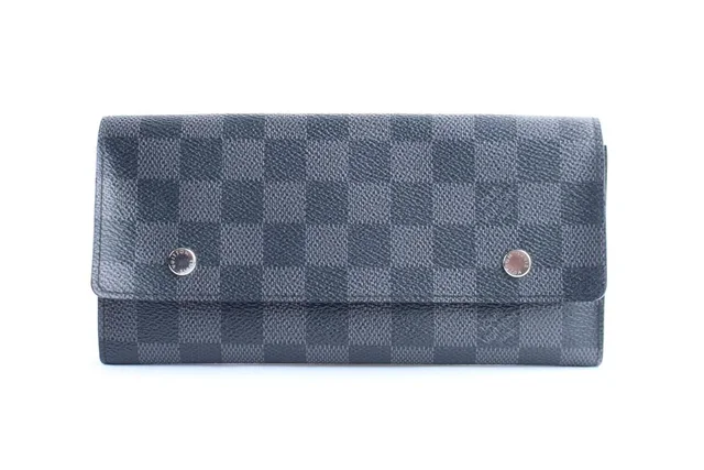 Louis Vuitton Damier Graphite Long Modulable Flap Wallet in Grey from Bagriculture