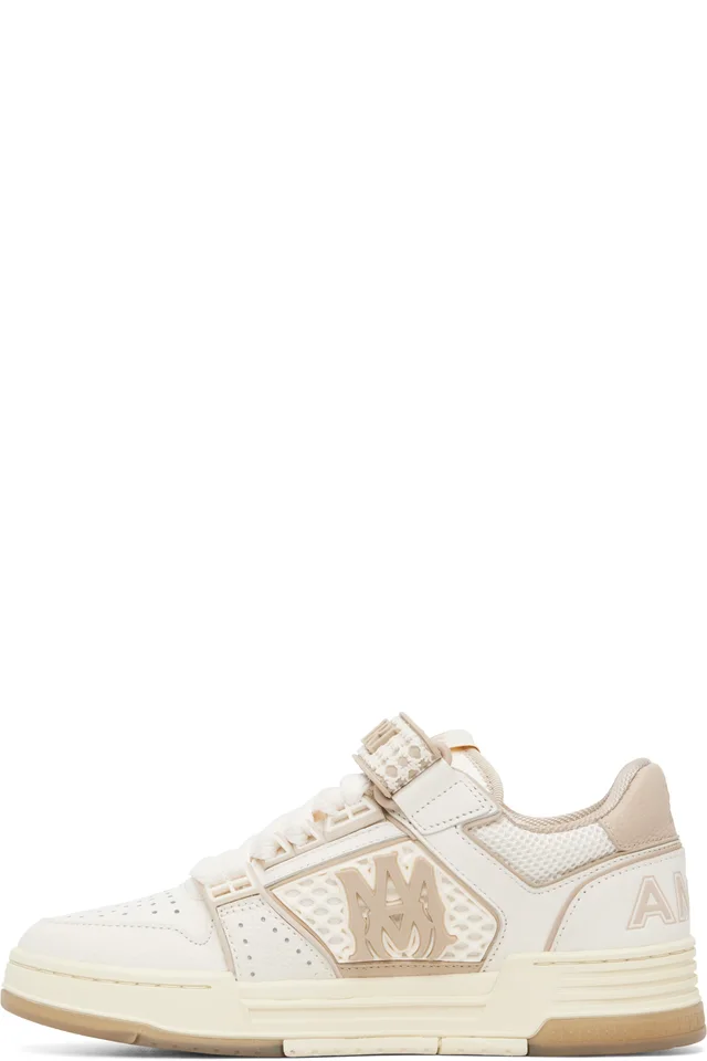 AMIRI White & Beige MA Skyline Sneakers, photo 3 of 5 from SSENSE