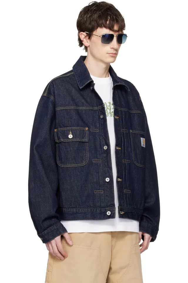 Carhartt Work In Progress Blue Belmar Denim Jacket, photo 2 of 4 from SSENSE