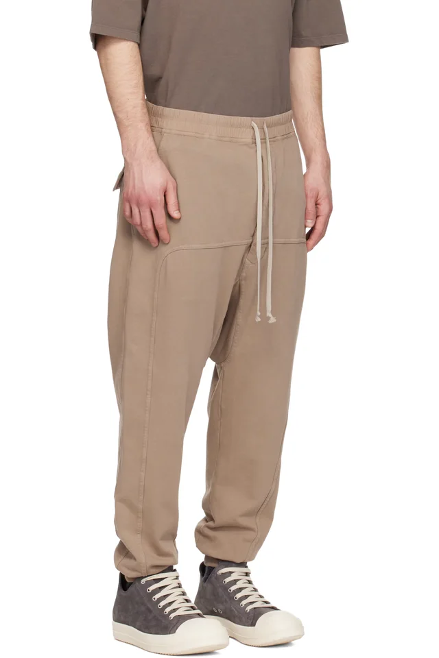 Rick Owens DRKSHDW Taupe Temple Drawstring Lounge Pants, photo 2 of 4 from SSENSE