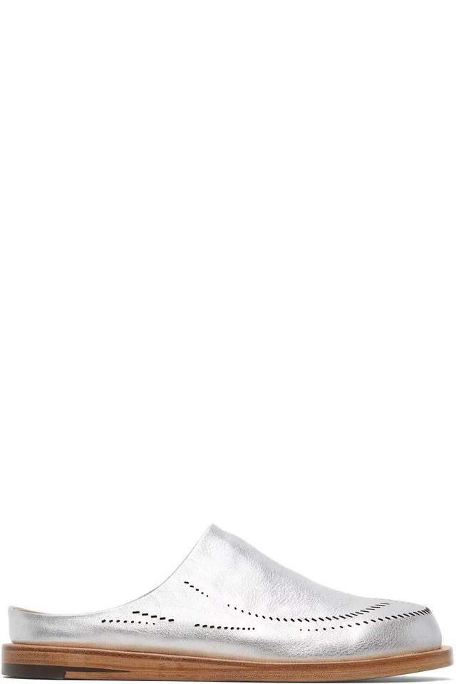 POST ARCHIVE FACTION (PAF) Silver Breath Slip-on Loafers, image 1 of 1 from SSENSE