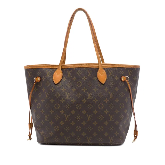 Brown Louis Vuitton Monogram Neverfull MM Tote Bag in Brown Coated canvas from Designer Revival