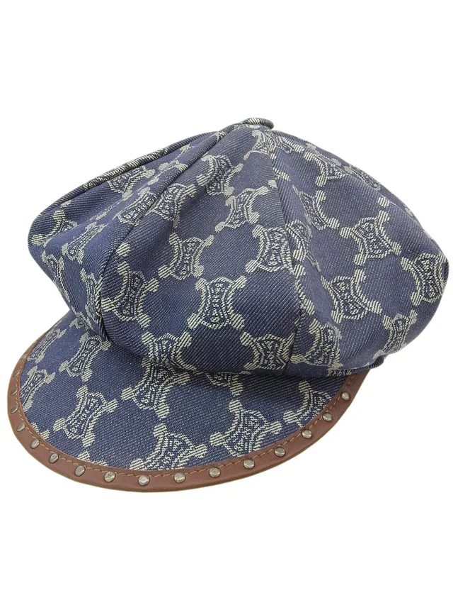 Celine Denim Macadam Pattern Casquette Indigo in Denim from VINTAGE QOO TOKYO