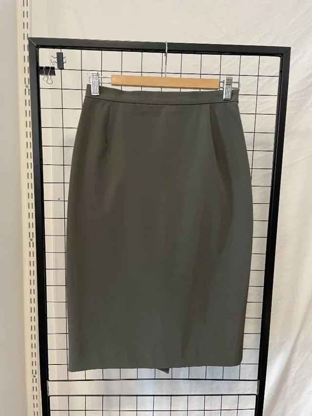 Prada Pencil Skirt Grey Size: 8 in Grey Polyester from Oxfam Online Shop