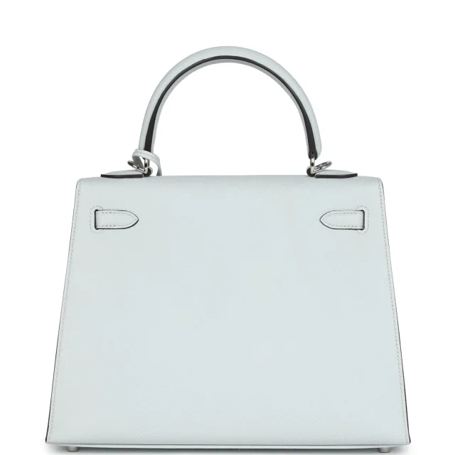 Hermès Kelly Sellier 25 Gris Platine Epsom Electrum Hardware in Grey Epsom leather from Madison Avenue Couture, photo 4 of 9
