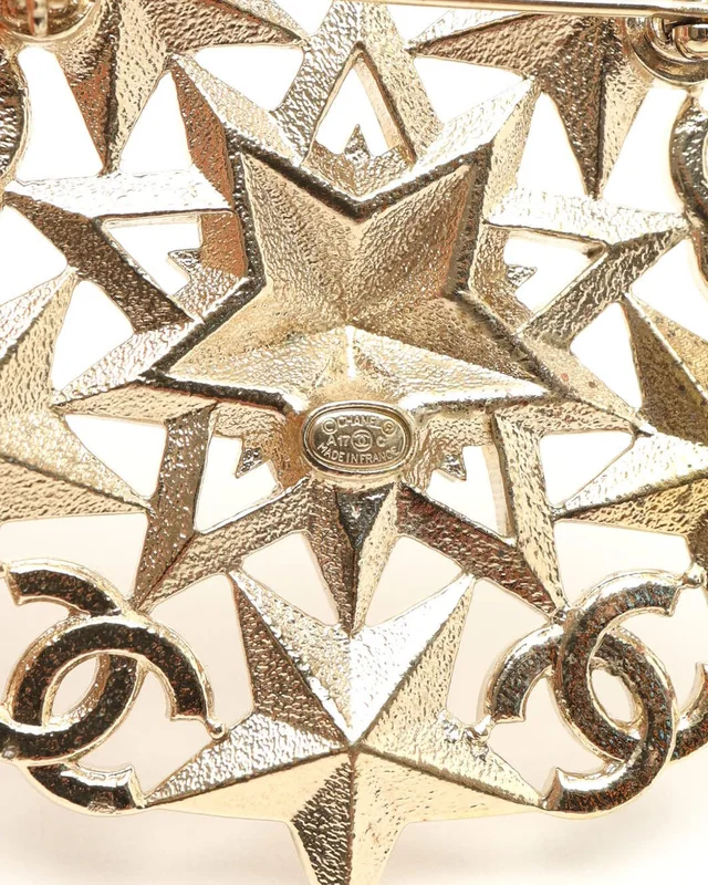 Chanel Coco Mark Star Rhinestone Brooch from A Retro Tale, photo 4 of 4