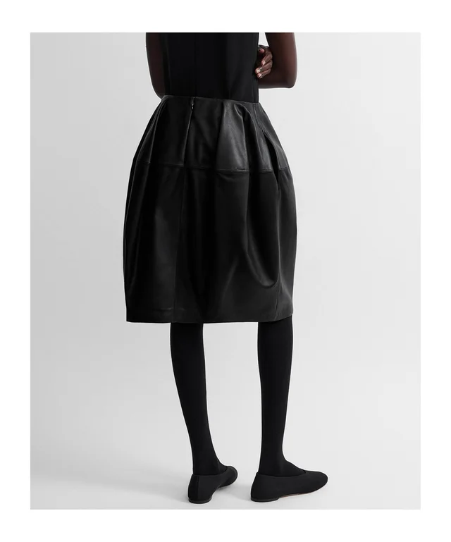 Toteme Sculptural leather skirt black, photo 4 of 5 from SENSER