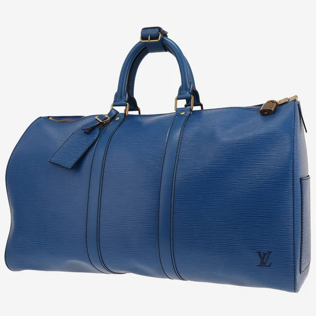 Louis Vuitton Keepall 45 travel bag in blue Épi leather in Blue Leather from Collector Square