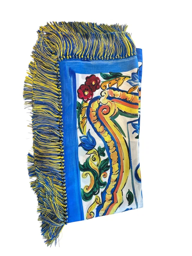 Dolce & Gabbana Scarf Multicolour Majolica Print from Luxury Promise