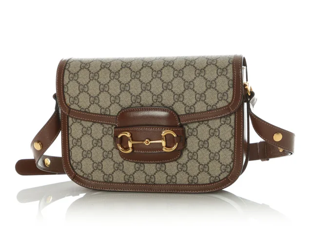Gucci Medium Horsebit 1955 Shoulder Bag in Canvas from Ann's Fabulous Finds, photo 2 of 9
