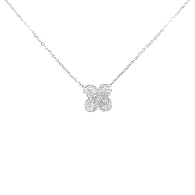 Van Cleef & Arpels trefle necklace in 750 white gold from KOMEHYO