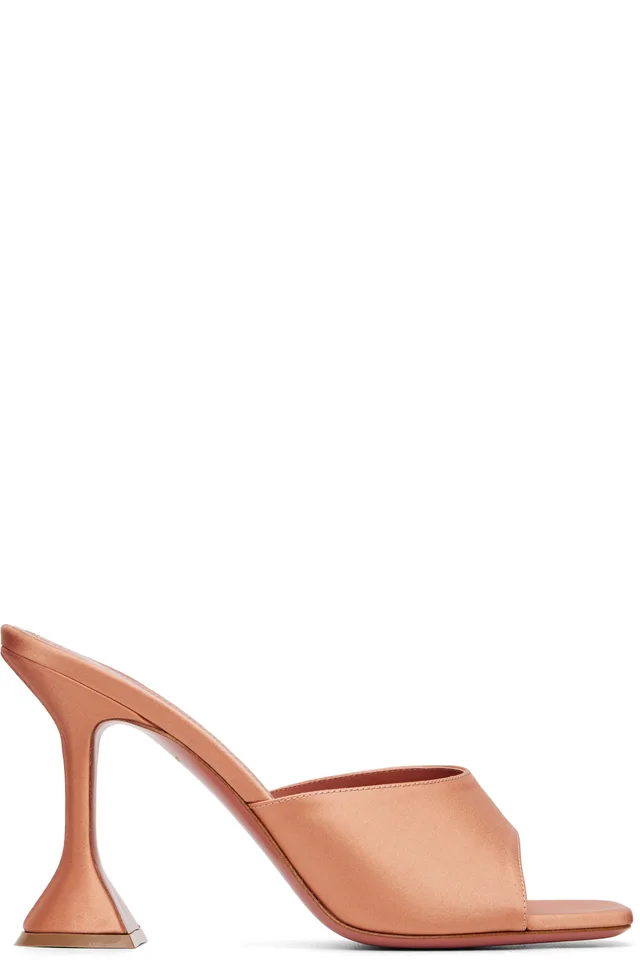 Amina Muaddi Pink Lupita Slipper 95 Heeled Sandals, image 1 of 1 from SSENSE
