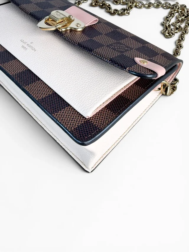 Louis Vuitton Damier Ebene Vavin Chain Wallet in Brown Canvas from Season 2 Consign, photo 8 of 10