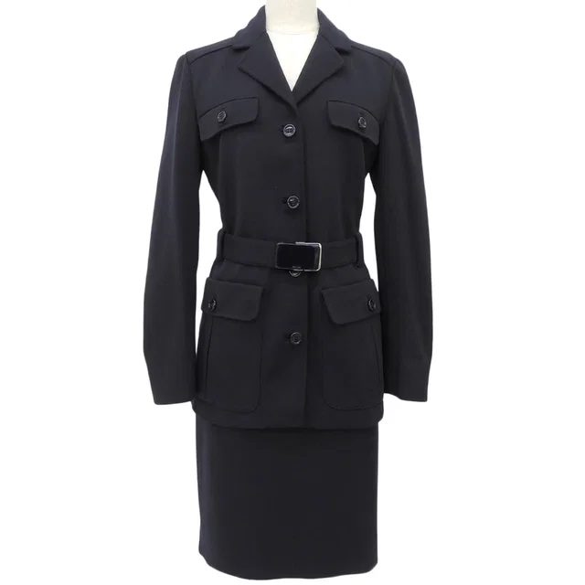 Prada Belted Military Setup - Navy in Navy Nylon from VINTAGE QOO TOKYO
