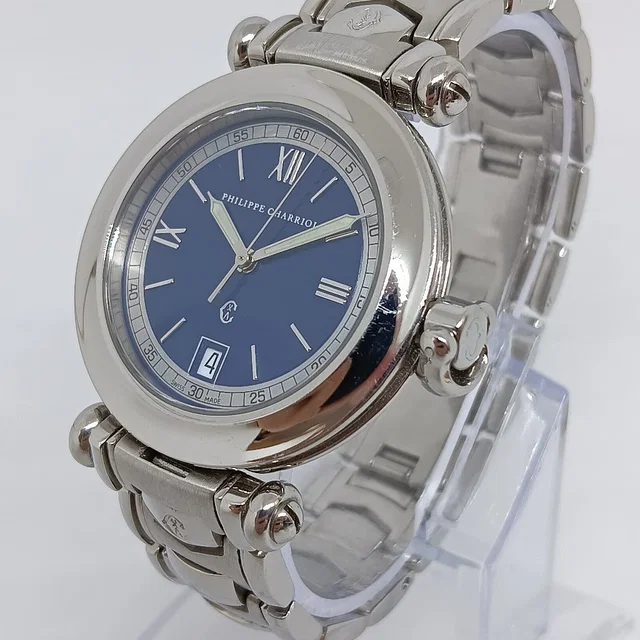 Charriol Classic 9010903 Womens 35mm Horsebit Crown S/Steel Swiss Watch in silver|gray|blue from Poshmark