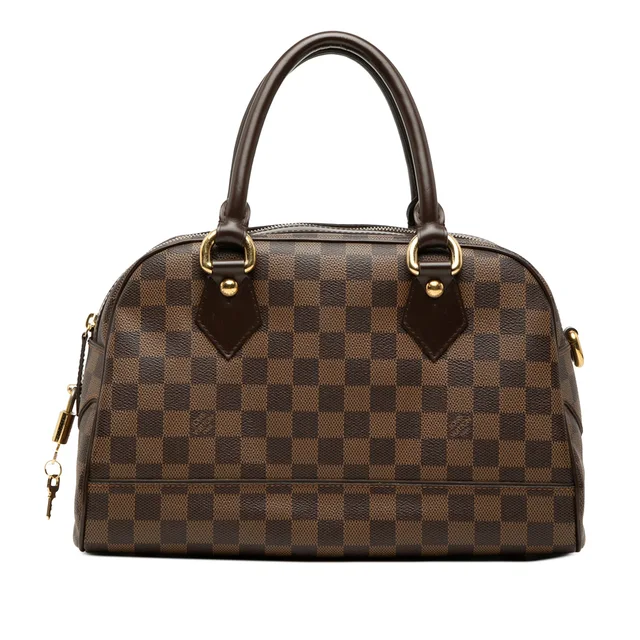 Brown Louis Vuitton Damier Ebene Duomo Handbag in Brown Canvas from Designer Revival