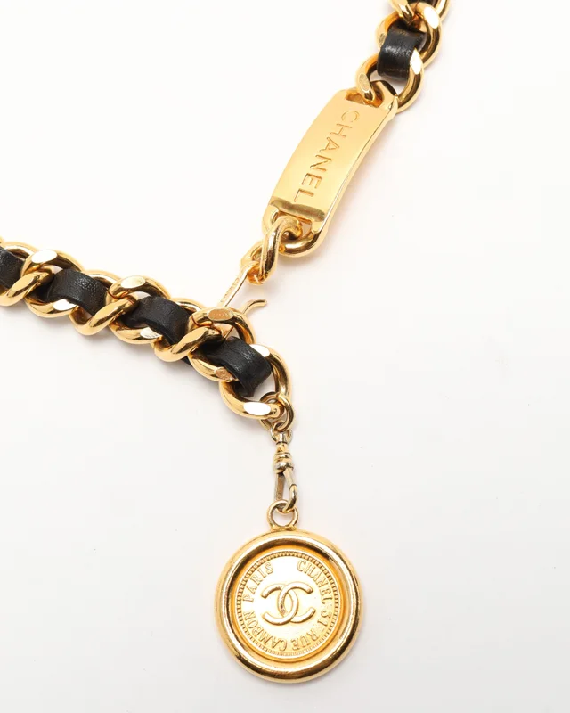 Chanel Coco Mark Leather Chain Belt in Leather from A Retro Tale, photo 2 of 2