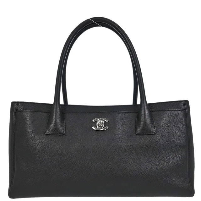 Chanel 2012-2013 Black Calfskin Executive Cerf Tote Bag in Black Calfskin from AMORE Vintage Tokyo