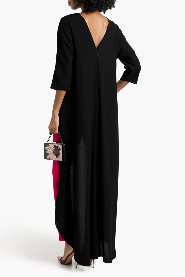 Carolina Herrera Asymmetric Crepe Top in Black, photo 3 of 4 from THE OUTNET
