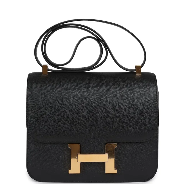 Hermès Constance 24 Black Epsom Gold Hardware in Black Epsom leather from Madison Avenue Couture