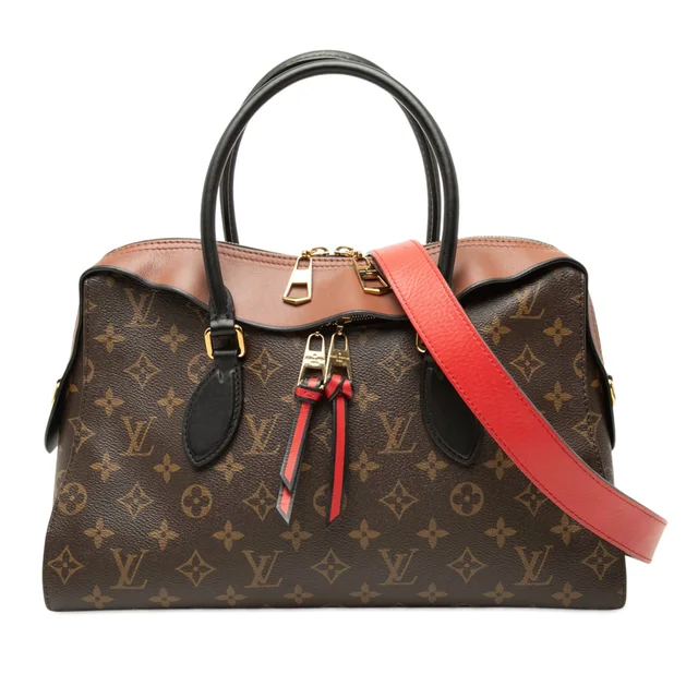 Brown Louis Vuitton Monogram Tuileries Satchel in Brown Coated canvas from Designer Revival
