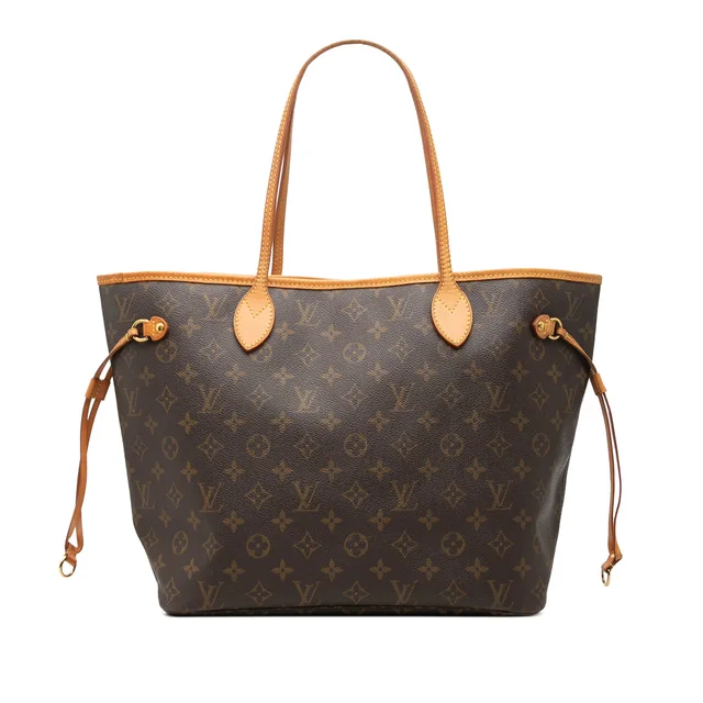 Brown Louis Vuitton Monogram Neverfull MM Tote Bag in Brown Coated canvas from Designer Revival, photo 1 of 1