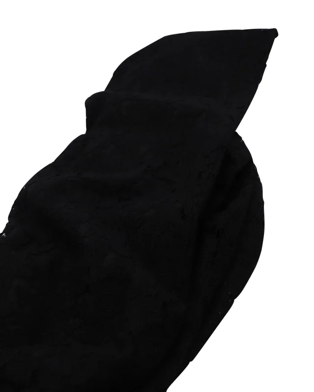 Diane von Furstenberg Kyara Tux Lace Jumpsuit in Black Cotton in Black, photo 4 of 6 from ShopSimon