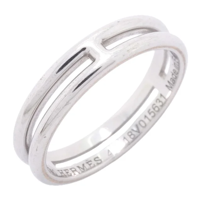 Hermès Ring Ariane 18k White Gold in White from The Reluxe