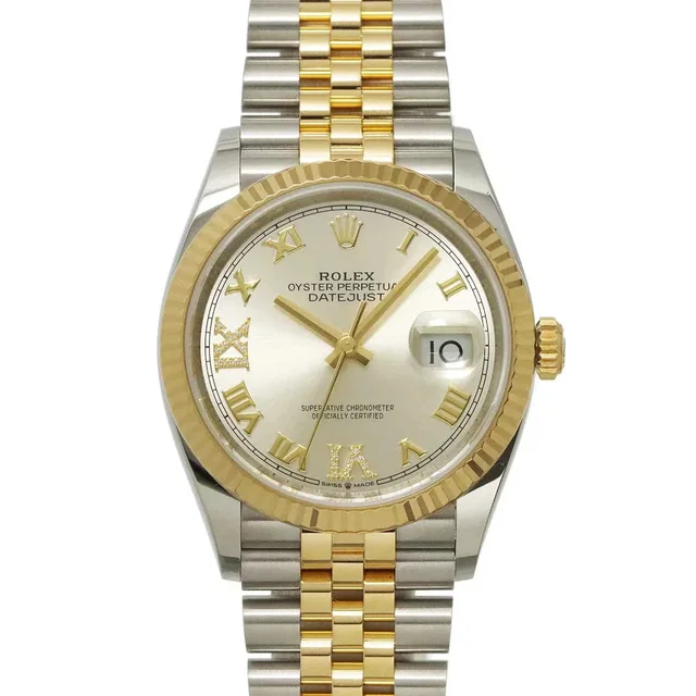 Rolex Datejust 126233 Serial Random Silver Dial Diamond K18YG Mens in Silver from Luxury Promise