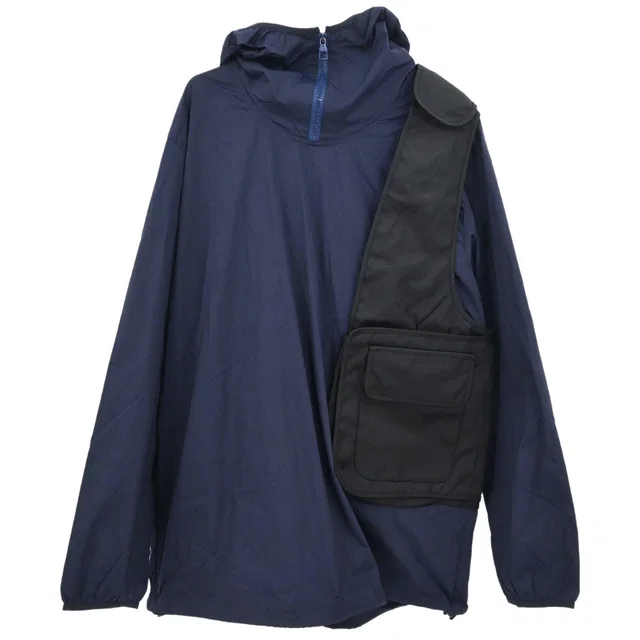 Louis Vuitton 2019 Docking Hooded Pullover Jacket Navy #50 in Navy Nylon from AMORE Vintage Tokyo