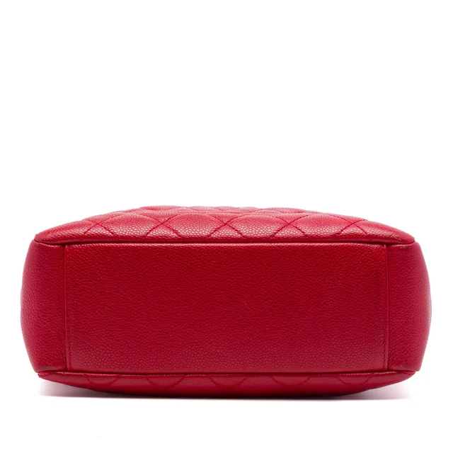 Red Chanel Caviar Petite Shopping Tote in Red Caviar leather from Designer Revival, photo 2 of 2
