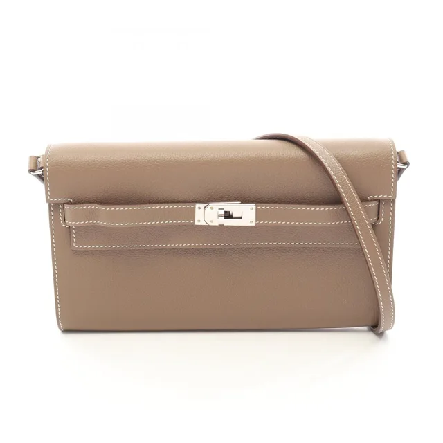 Hermès Shoulder Bag Kelly Long to Go Sellier Etoupe in Taupe from The Reluxe