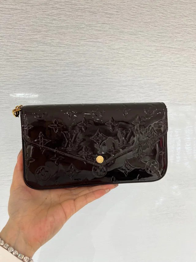 Louis Vuitton Amarante Enamel Pochette Felicie Bag from Luxury Promise