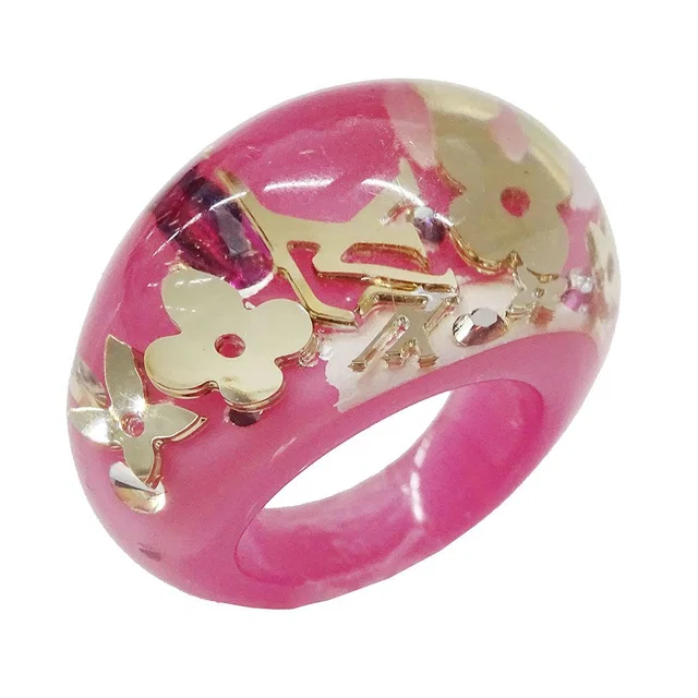 Louis Vuitton Ring Resin Bague Ankle John Pink Big Presence in Pink Resin from The Reluxe
