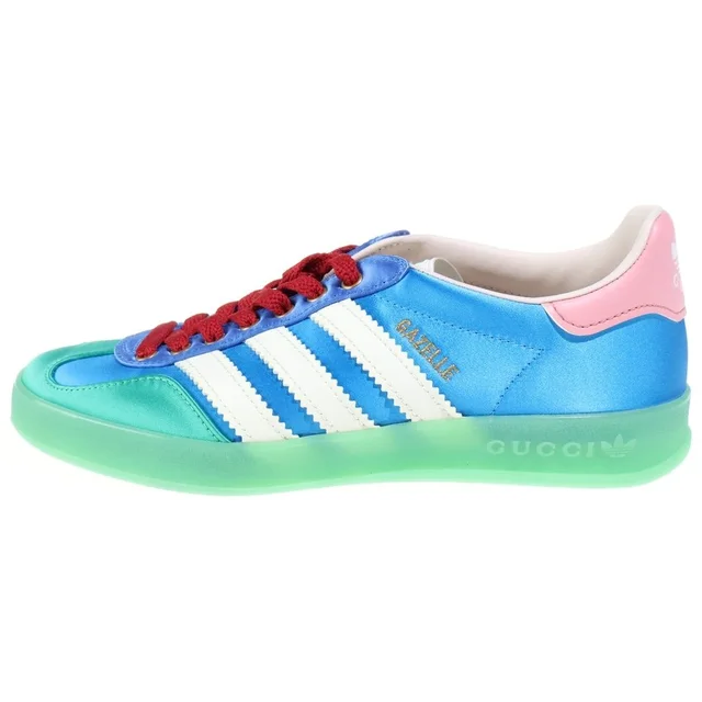 Gucci Adidas Gazelle Low-Top Sneakers Blue Green Pink Multicolor in Blue from The Reluxe
