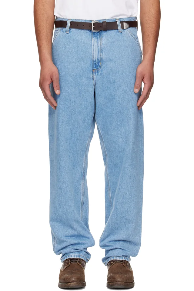 Carhartt Work In Progress Blue Single Knee Jeans, image 1 of 1 from SSENSE