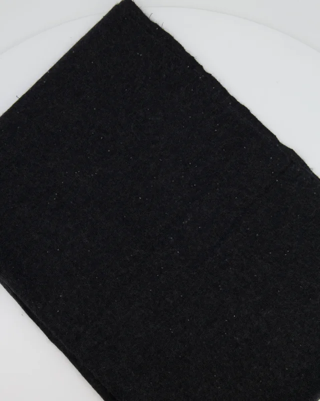 Loro Piana Embellished Cashmere Scarf in Grey Cashmere from Sellier, photo 3 of 4