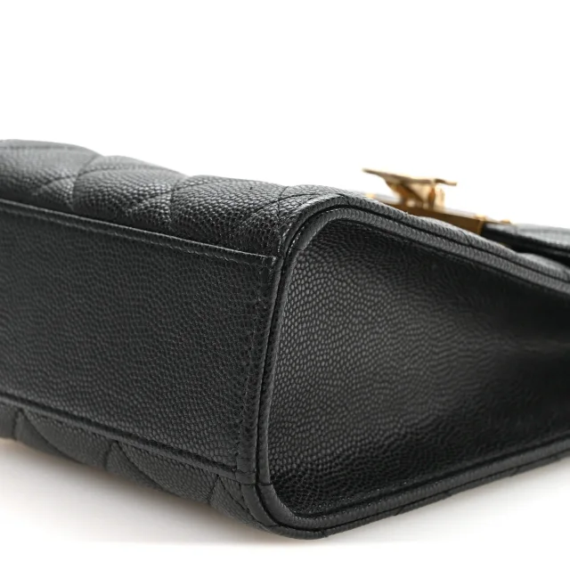 Chanel Caviar Quilted Golden Class Phone Holder Black in Black Caviar leather from FASHIONPHILE, photo 11 of 12