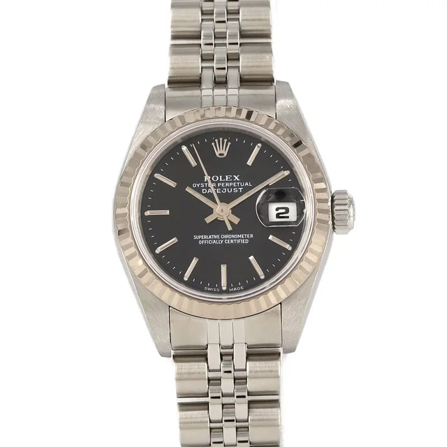 Rolex Datejust 79174 SSxWG Automatic F number in Dial color: black Case: Stainless steel x white gold Bracelet: stainless steel from KOMEHYO