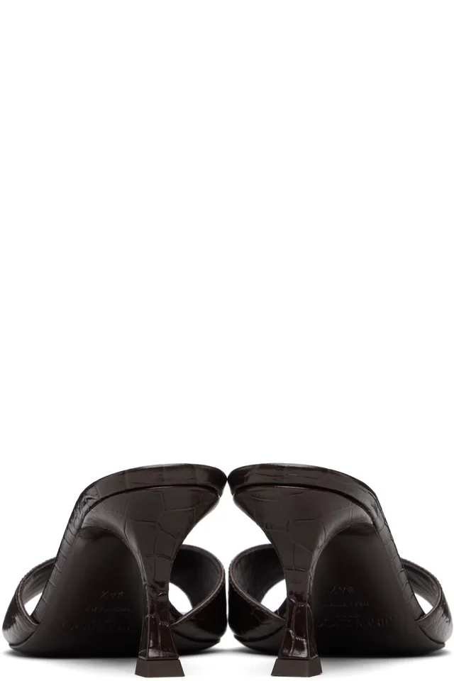 Jimmy Choo Brown Skye 70 Heeled Sandals, photo 2 of 5 from SSENSE