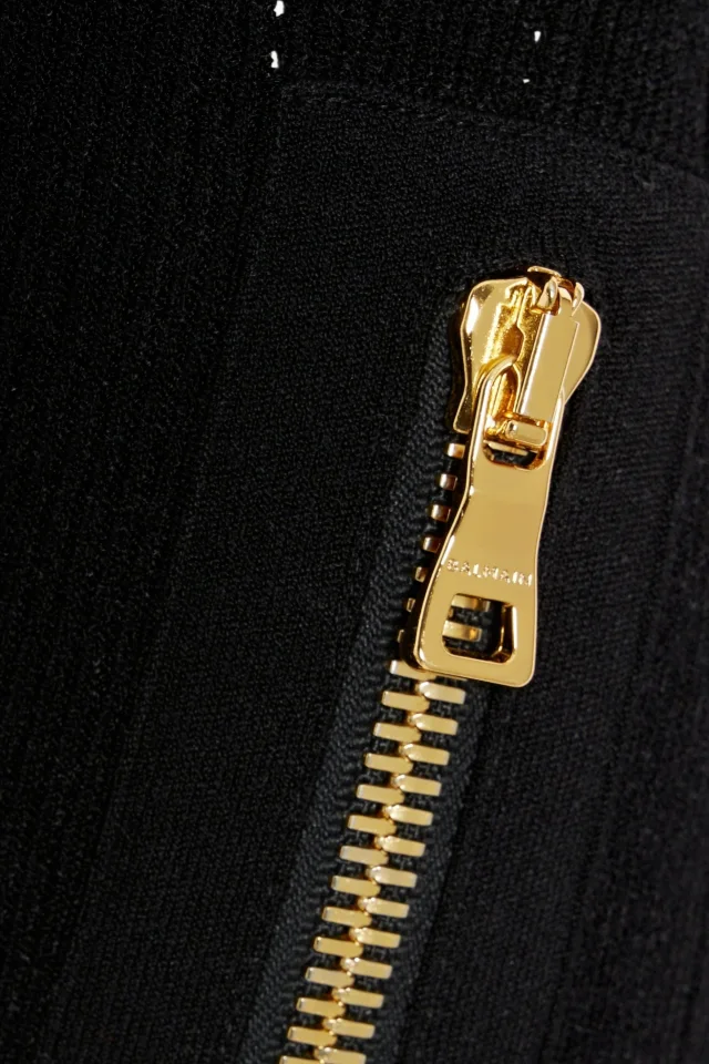 Balmain Ribbed-Knit Skinny Pants in Black, photo 4 of 4 from THE OUTNET