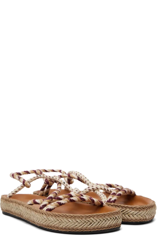 Isabel Marant Beige & Purple Kitza Sandals, photo 4 of 5 from SSENSE