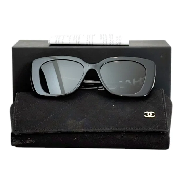Chanel Black Square Sunglasses in Black from Luxury Promise