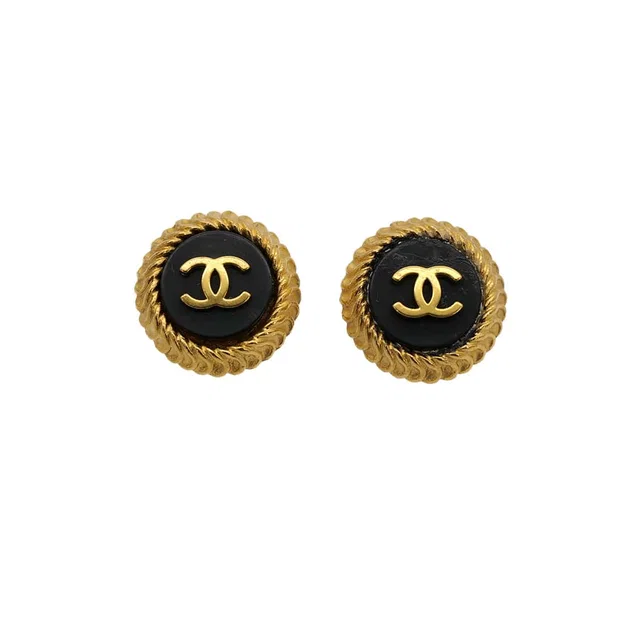 Chanel Vintage Earrings Cocomark Round Accessory 95A from Luxury Promise