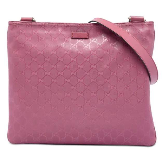 Pink Gucci GG Imprime Crossbody in Pink Coated canvas from Designer Revival