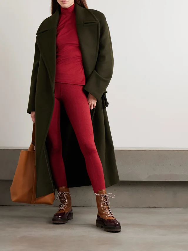VARLEY Always Warm appliquéd striped grosgrain-trimmed jersey base layer in Red, photo 2 of 2 from NET-A-PORTER (Canada)